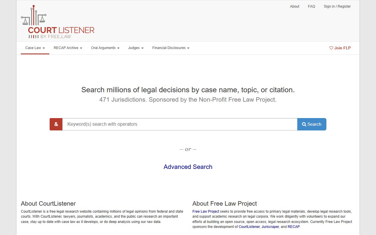 Clark County court dockets CourtListener legal data