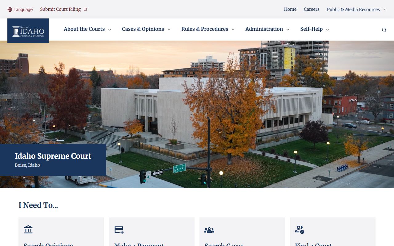 Clark County Idaho court records Idaho Supreme Court judicial branch home